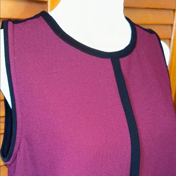 Madewell Sleeveless Burgundy Top with Black Trim Size Medium - Picture 3 of 8